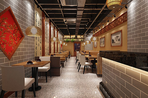 曹妃甸传统中式餐厅餐馆装修设计效果图